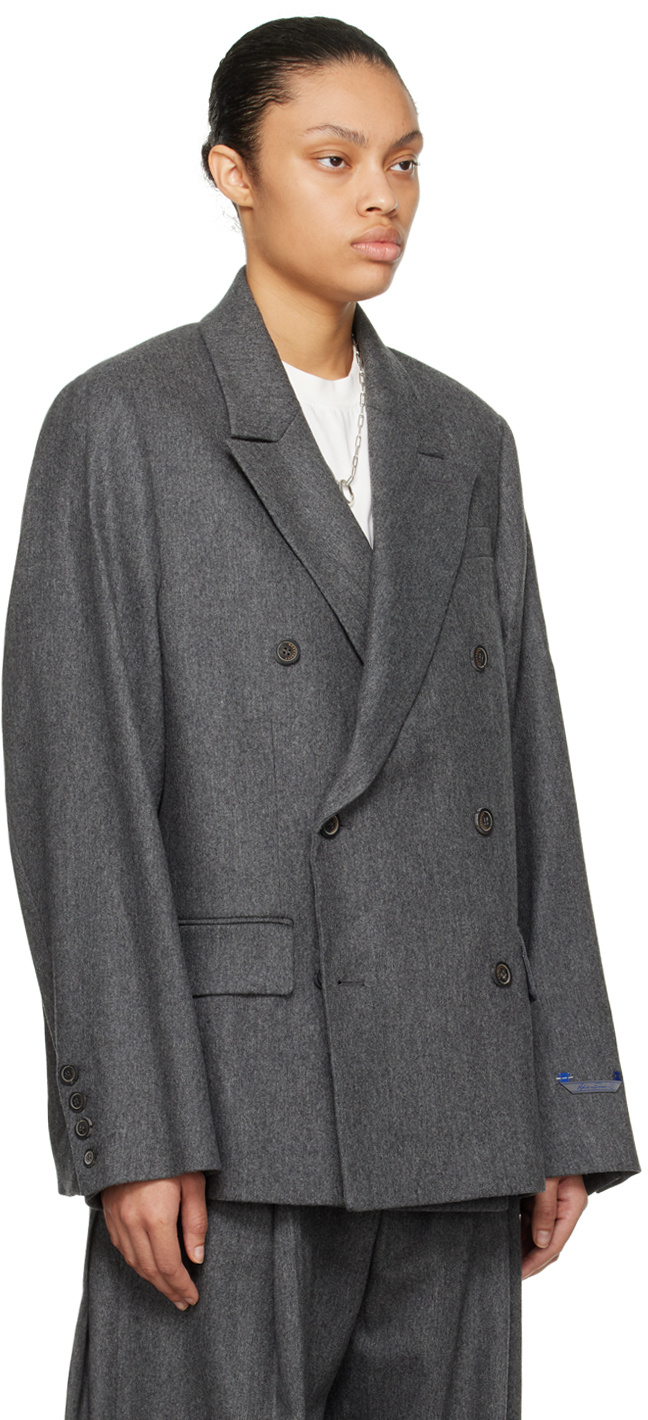 Ader Error Double-breasted Blazer In Black