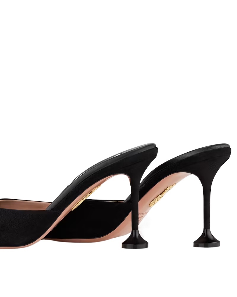 Aquazzura Suede Bisous Mules 85