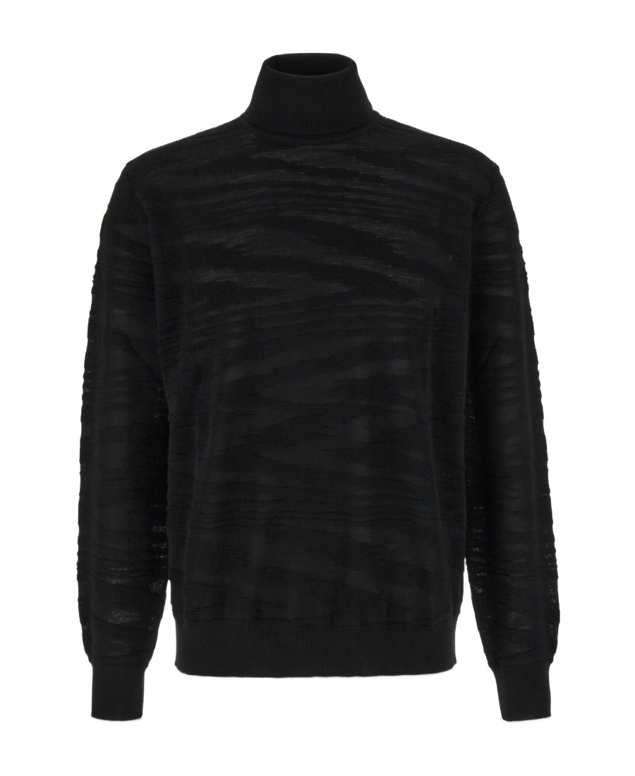 Missoni Sweater Wool Blend Contrasting Trimmings In Black