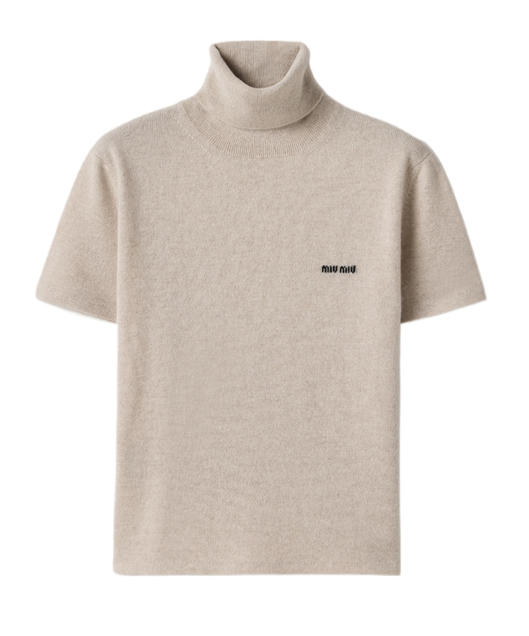 Miu Miu Cashmere Turtleneck Sweater In Neutral