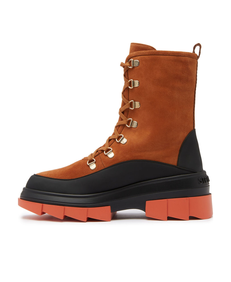 Stuart Weitzman Chunky Lace-up Suede Boots