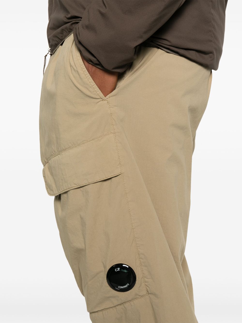 C.p. Company Lens-detail Cargo Pants In Neutral