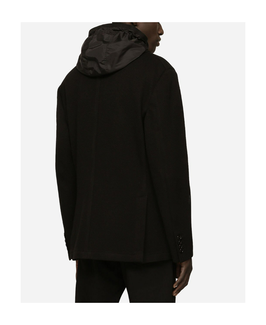 Dolce & Gabbana Padded Hooded Gilet In Black