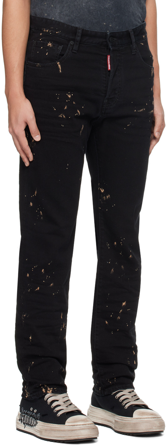 Dsquared2 Black 642 Jeans In Black