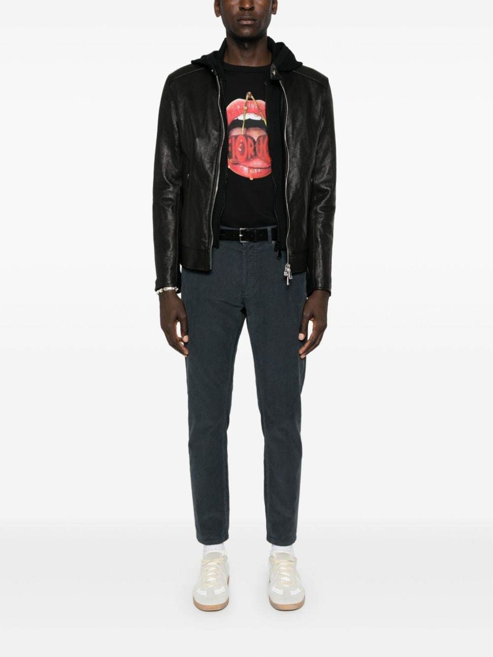 Dondup Dian Mid-rise Slim-fit Trousers In Black
