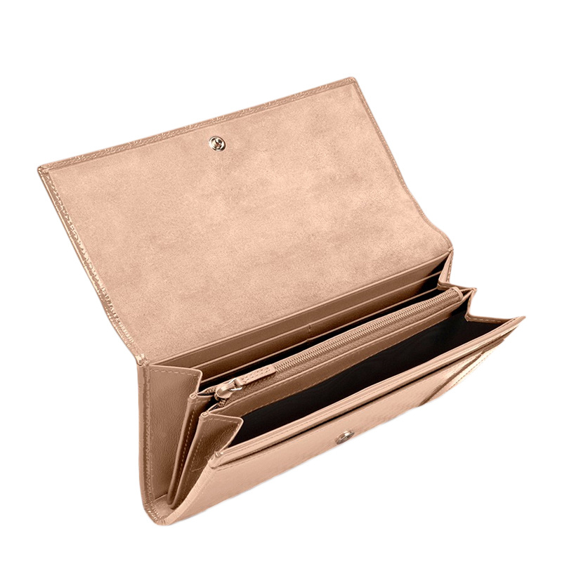 Gucci Double G Pattern Wallet In Nude