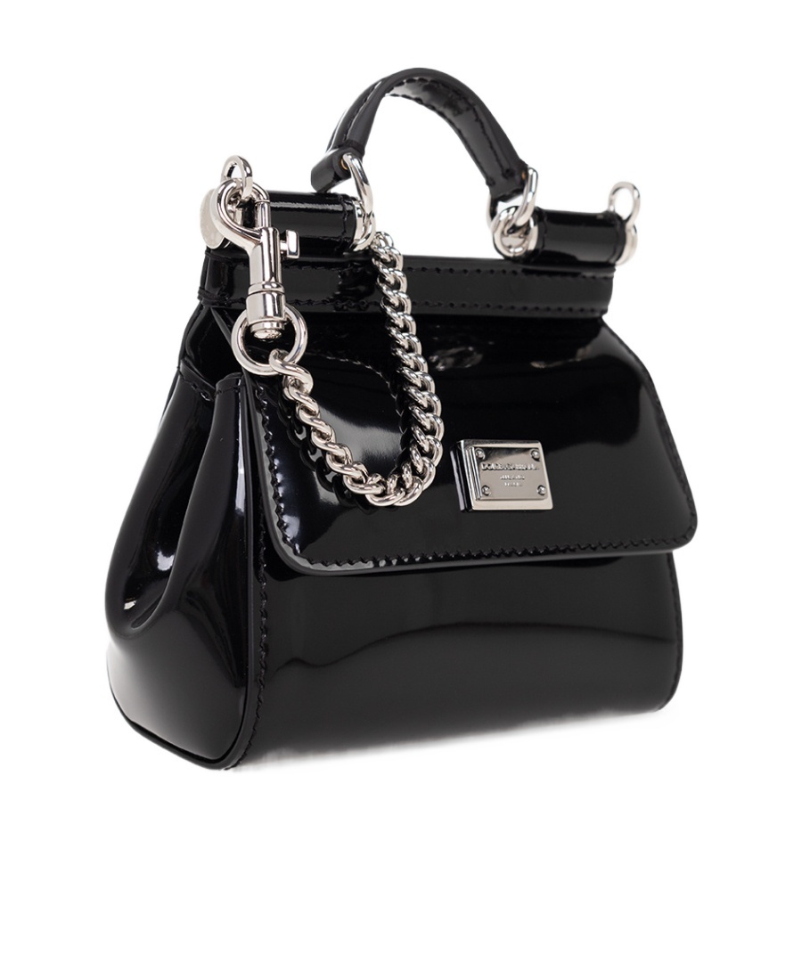 Shop Dolce & Gabbana Logo-plaque Leather Mini Bag In Black
