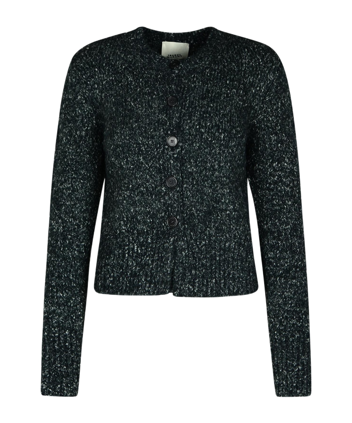 Isabel Marant 'kathlen' Grey Acrylic Blend Cardigan In Black