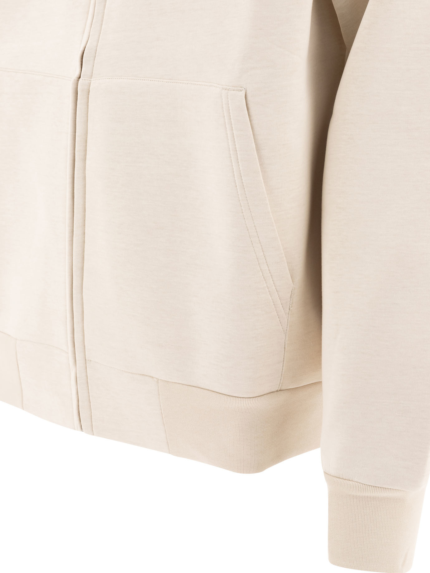 Autry Hooded Kangaroo Ribbed Jackets In White