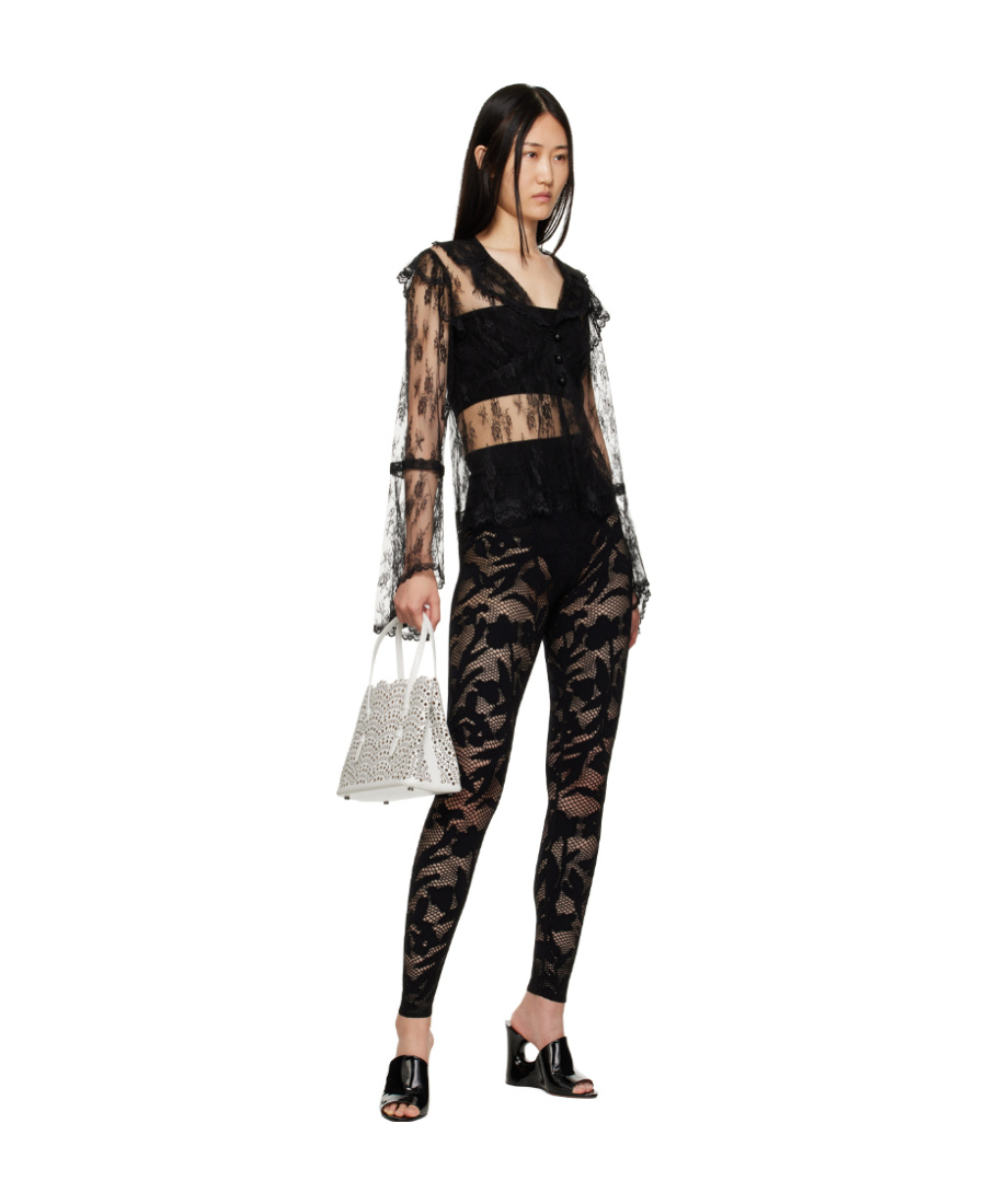 Alaïa The Logo Wipes The Chest. In Black