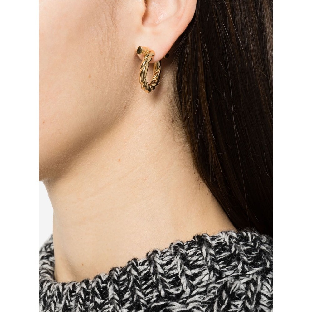 Ferragamo Salvatore Gancini Plaque T-bar Earrings In Yellow