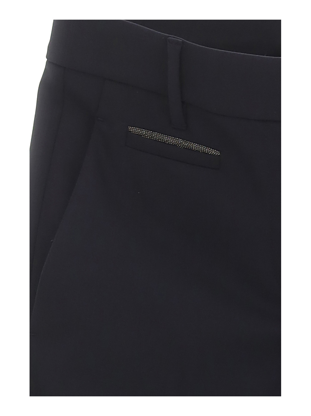 Brunello Cucinelli Monili Bead-embellished Cropped Trousers In Black