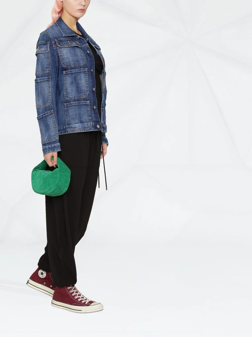 Dsquared2 Pocket-detailed Buttoned Denim Jacket In Blue
