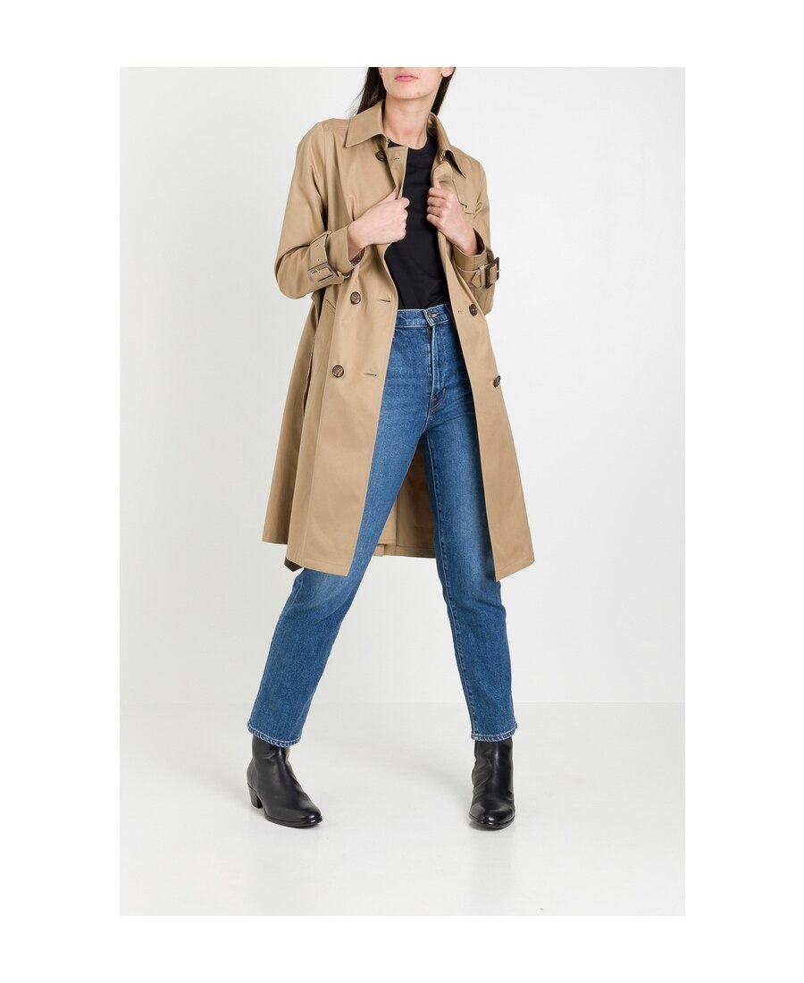 Herno Belted Trench Coat In Nude