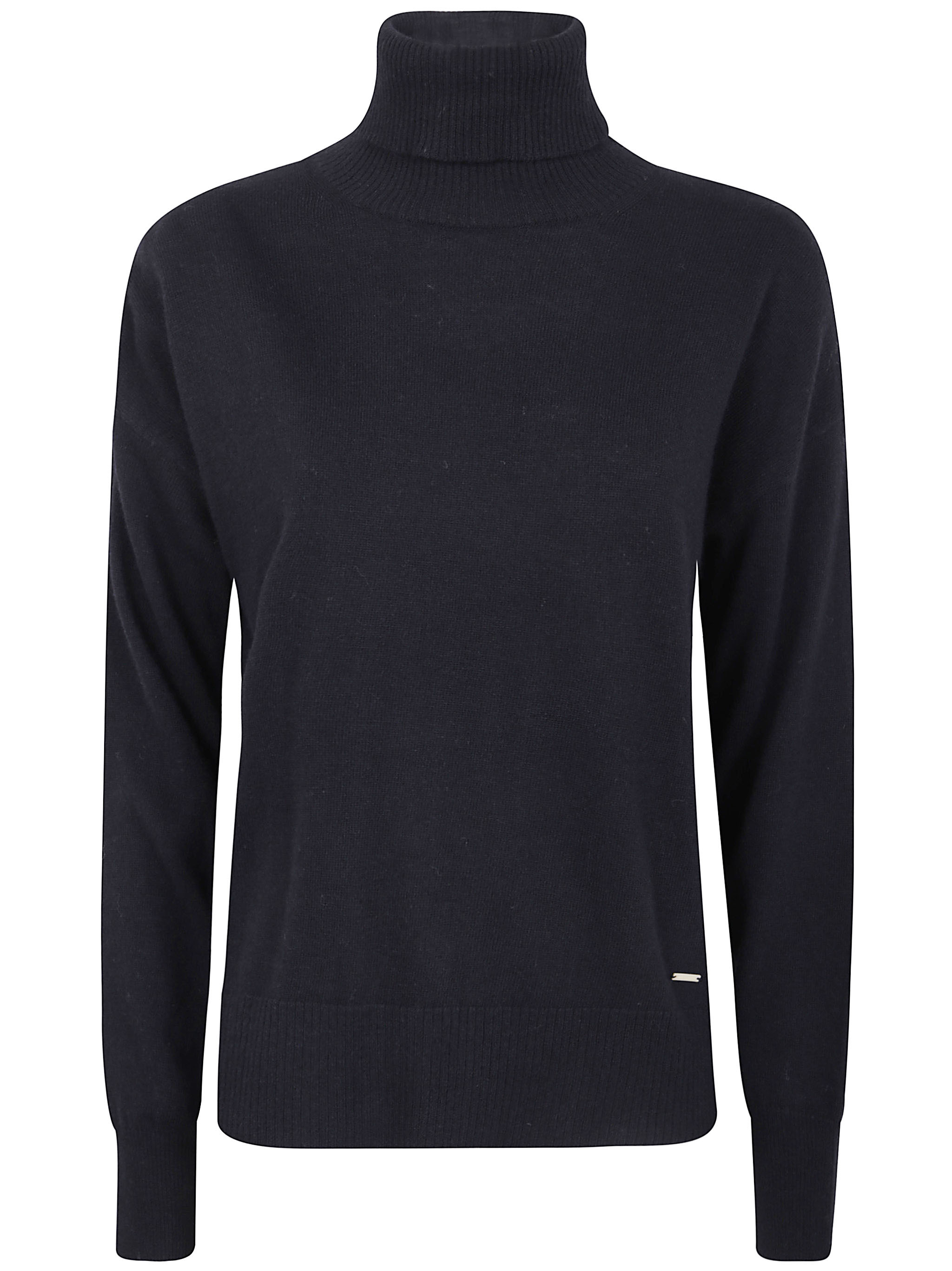 Woolrich Viscose And Silk Turtleneck Sweater In Black