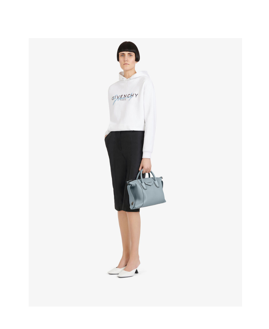 Givenchy Embroidered Logo Hooded Sweatshirt In White