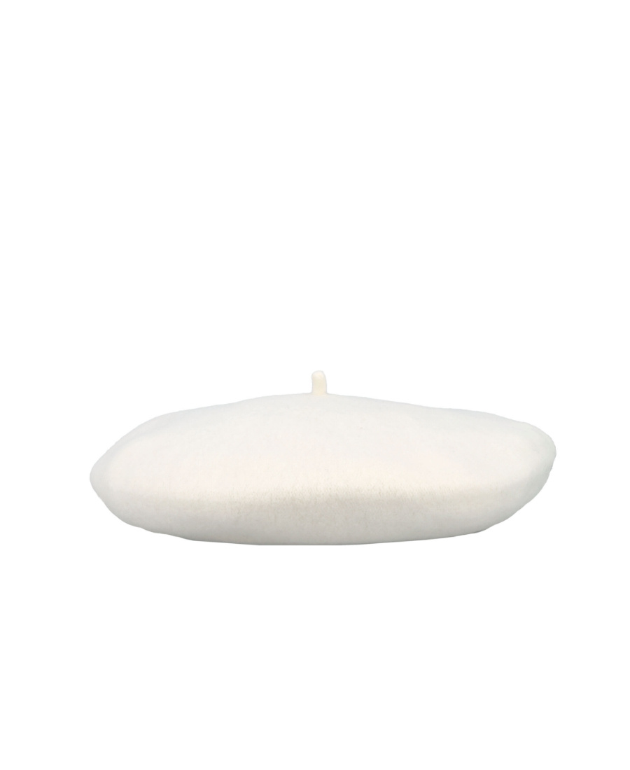 Maison Margiela Four-stitch Wool Beret In White