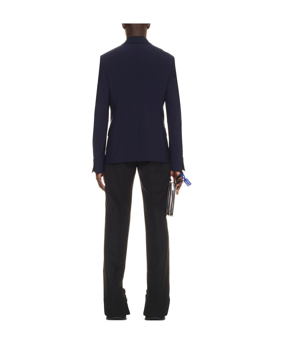 Off-white Buckled Single-breasted Blazer In Black