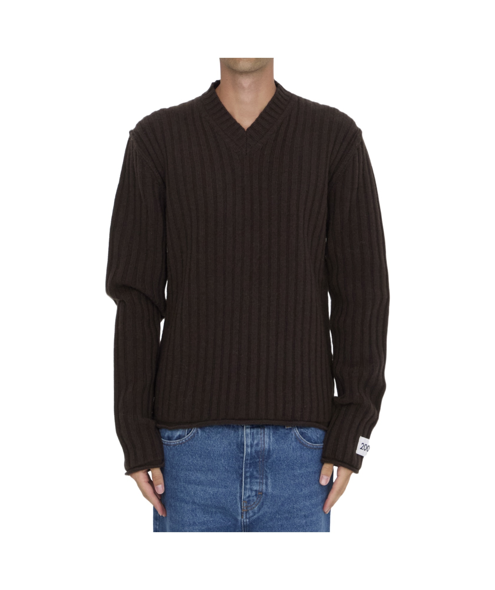 Dolce & Gabbana Man Sweater Dark Brown Size 40 Virgin Wool In Black