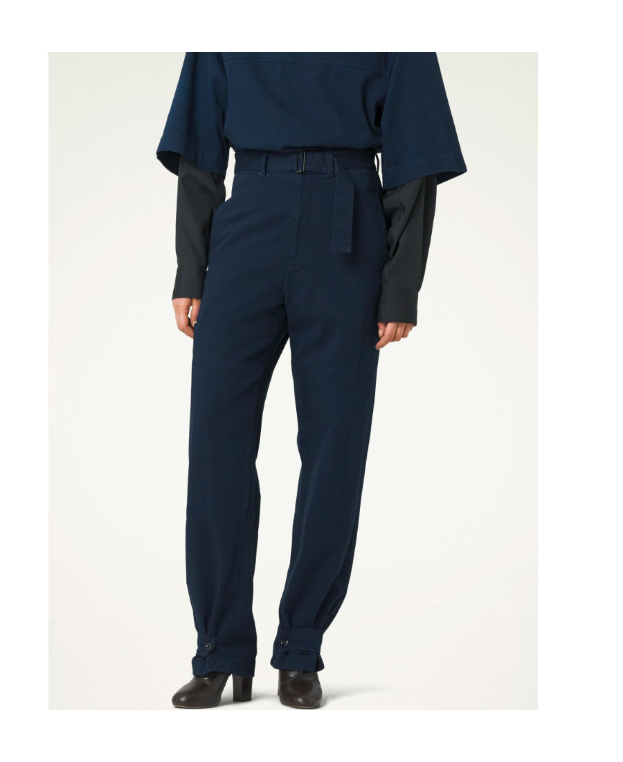 LEMAIRE BELTED STRAIGHT-LEG JEANS 