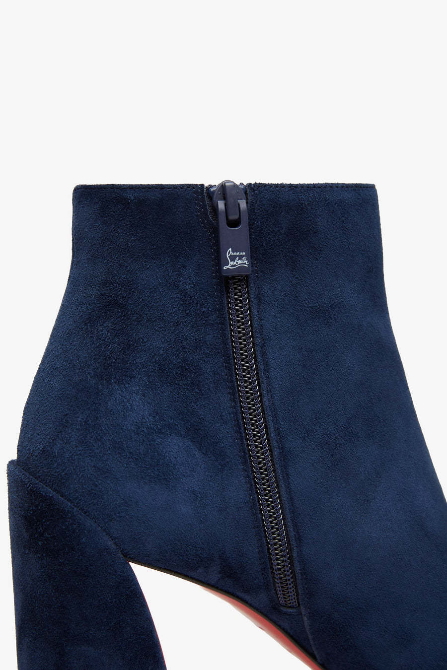 Christian Louboutin 100mm Turela Block-heel Suede Boots In Blue