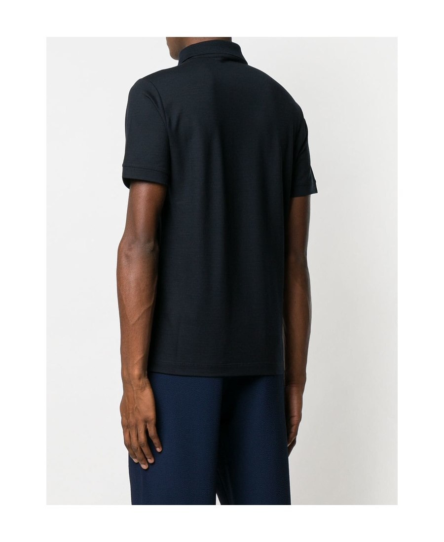 Giorgio Armani Classic Polo Shirt For Men In Black