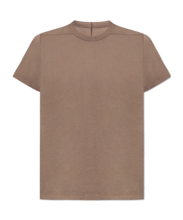 Rick Owens Short Level T Organic Cotton T-shirt In Brown