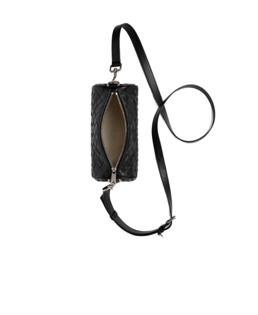 Bottega Veneta Mini Barrel Shoulder Bag In Black