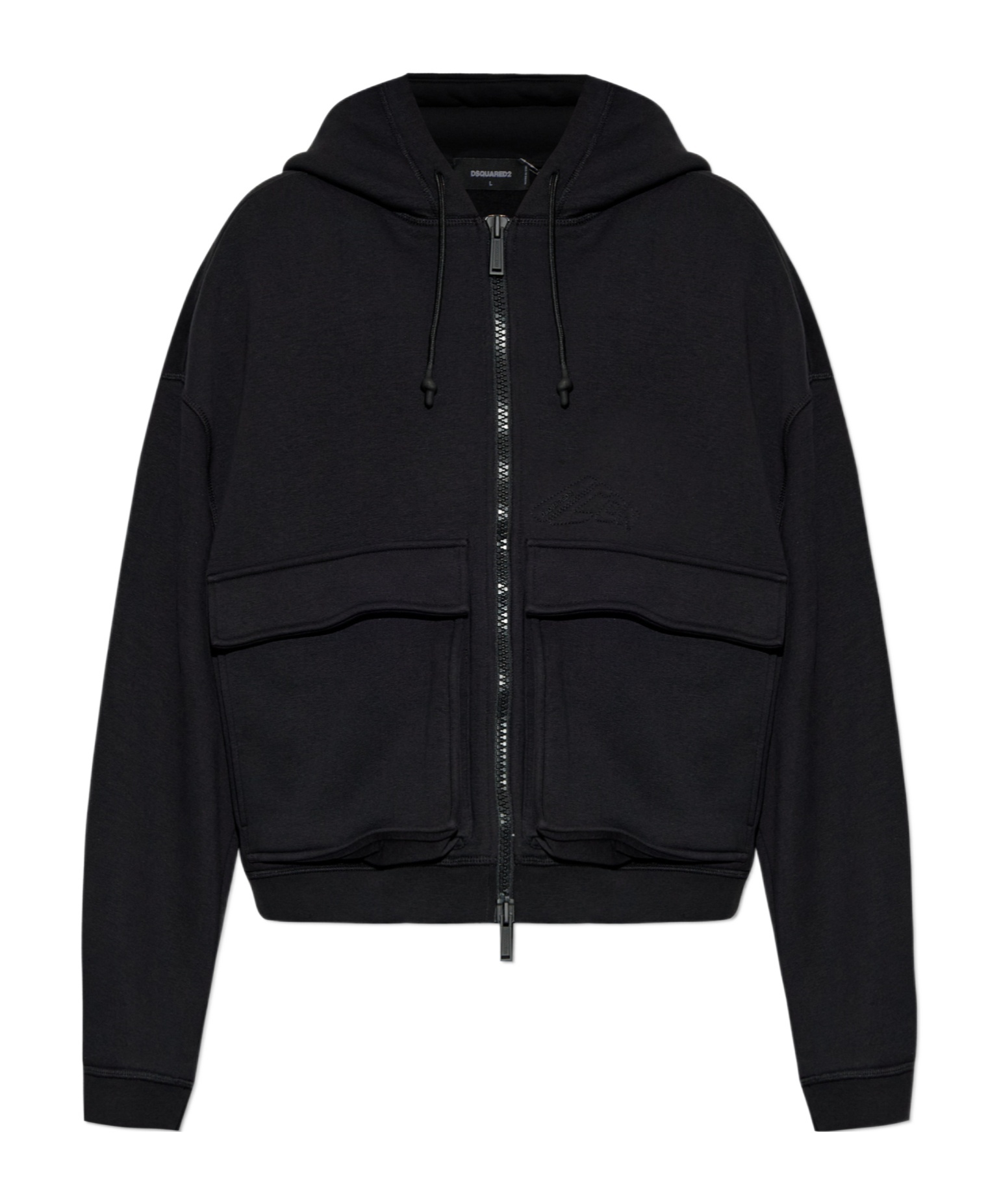 Dsquared2 Long-sleeved Hooded Sweatshirt In Black