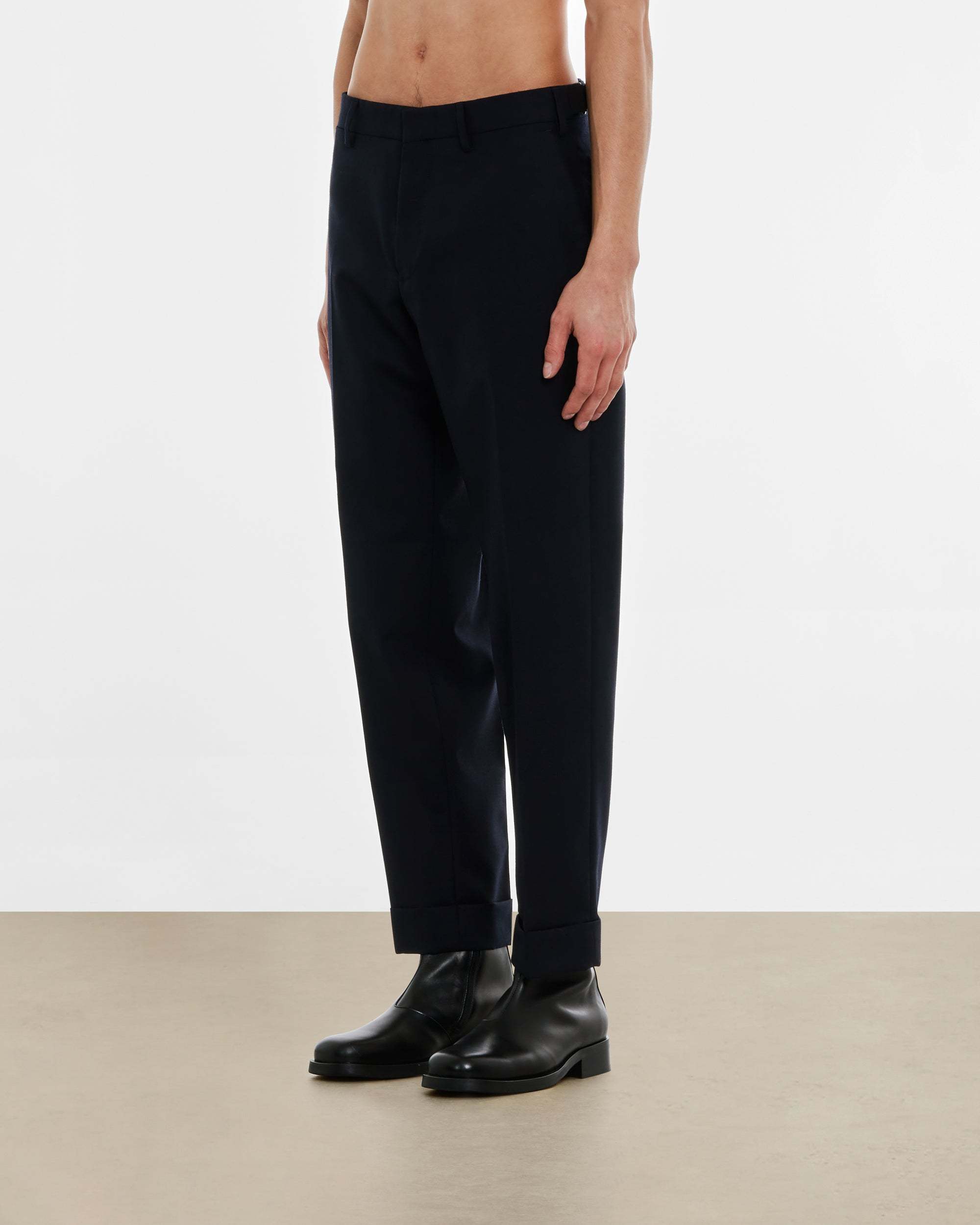 Dries Van Noten Belt Ring Casual Pants In Black