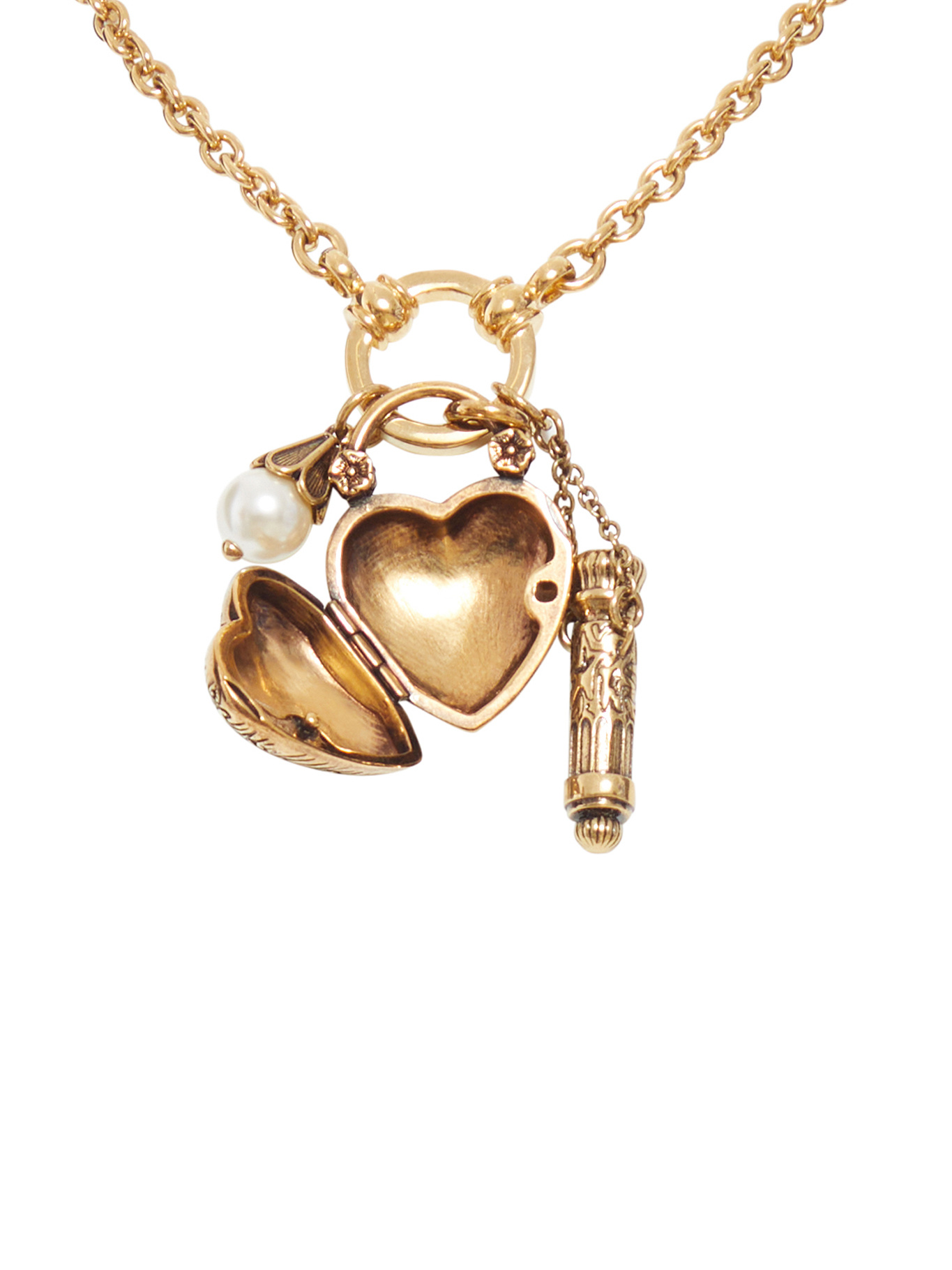 Chloé Vintage Gold Necklace With Pendants In Gold
