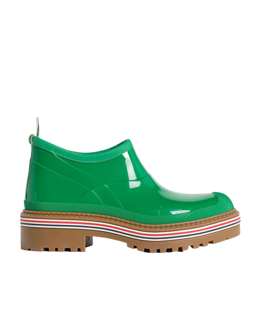 Thom Browne Round Toe Boots In Green
