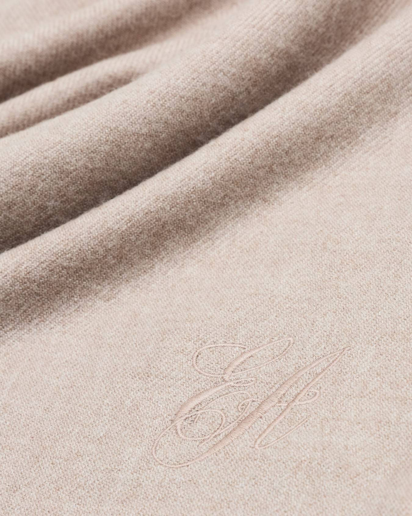 Emporio Armani Wool Cape With Signature Ea Logo Embroidery In Brown