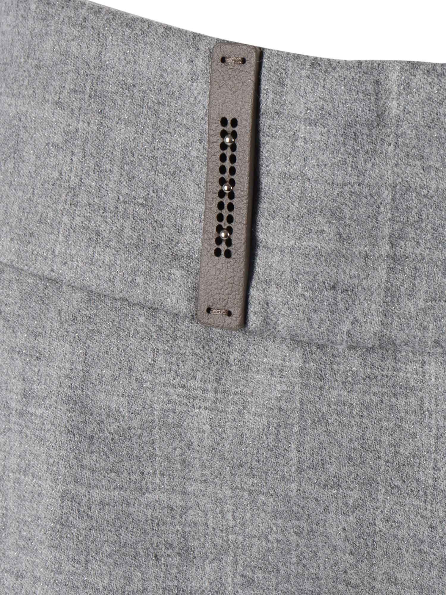 Peserico Striped Casual Pants In Gray