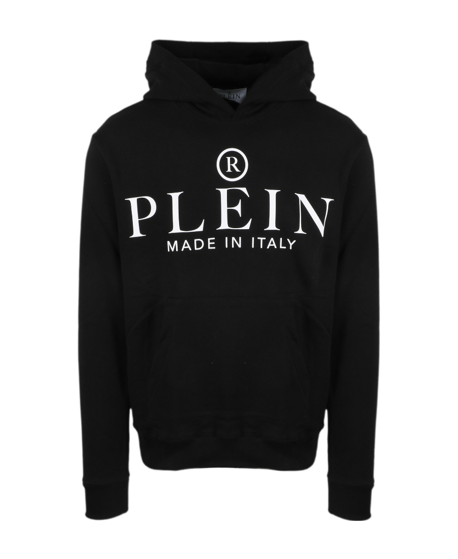 Philipp Plein Logo-print Pullover Hoodie In Black