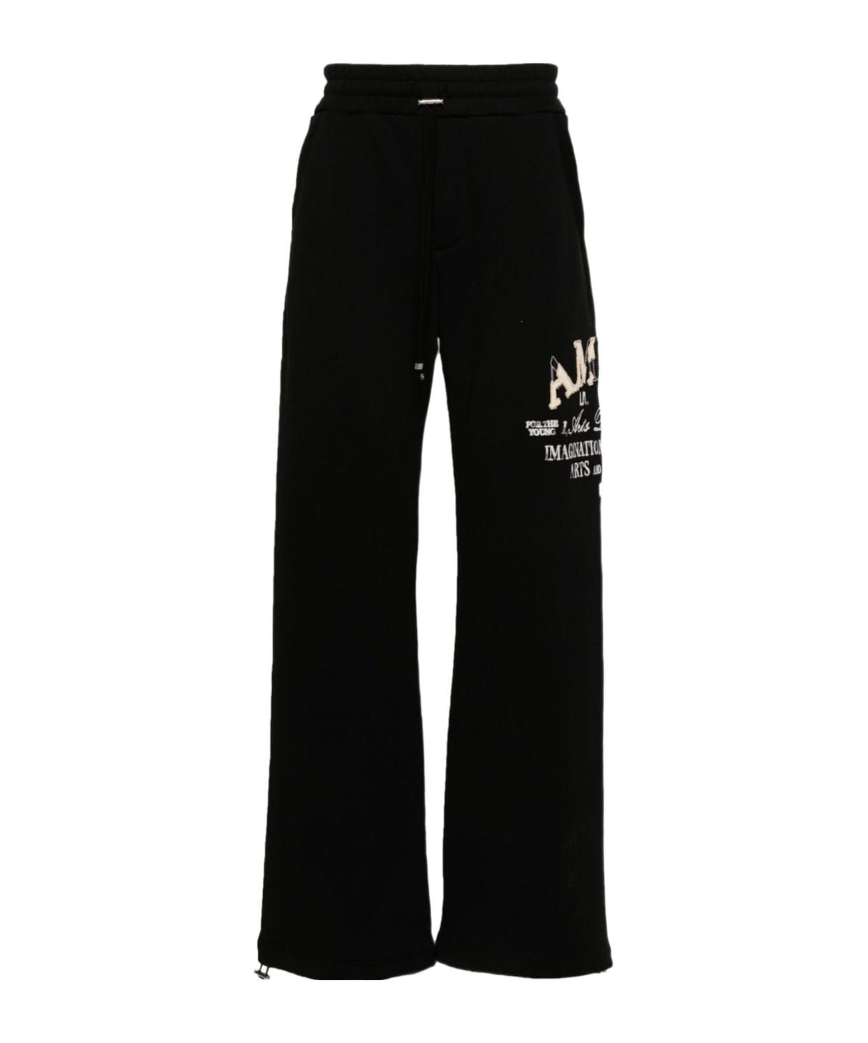 Amiri Logo Printed Drawstring Sweatpants In Black