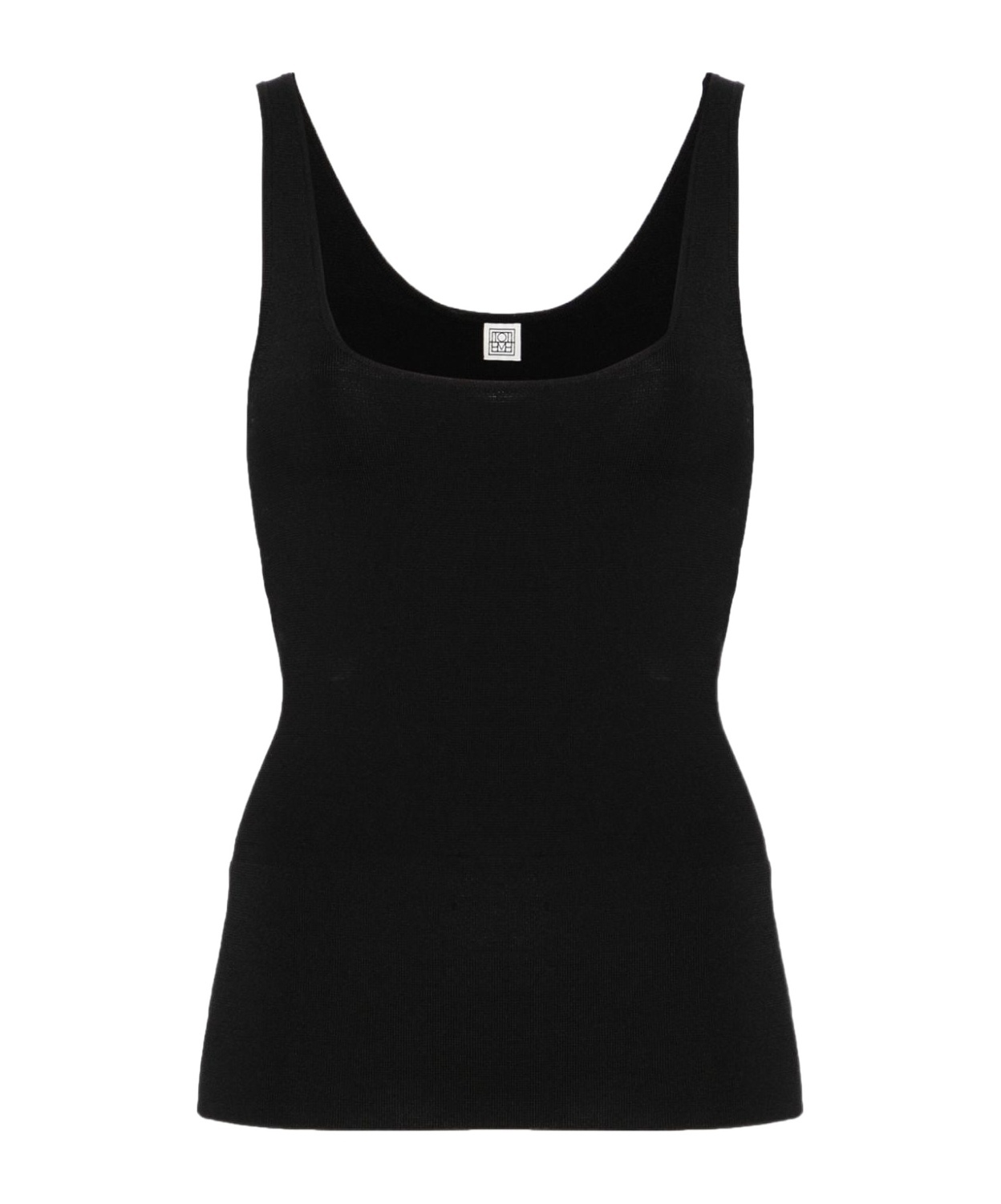 Shop Totême Fine-knit Tank Top In Black