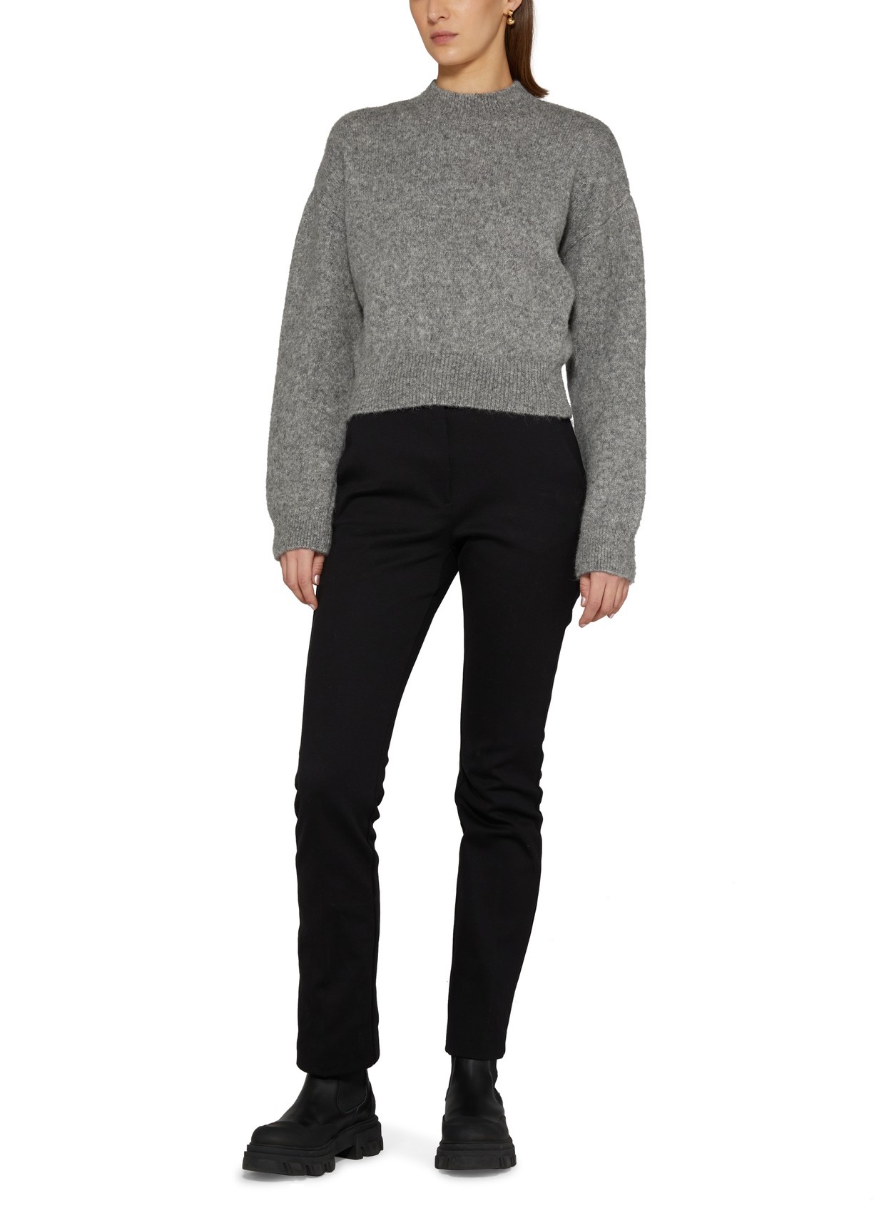 Jacquemus Logo Intarsia Knit Jumper In Gray