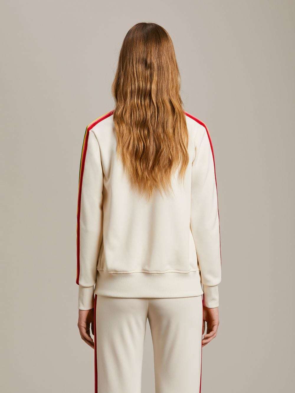 Palm Angels Miami Side-stripe Track Jacket In White