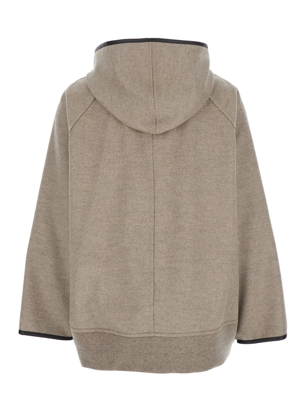 Bottega Veneta Long Sleeve Hooded Casual Jacket In Brown