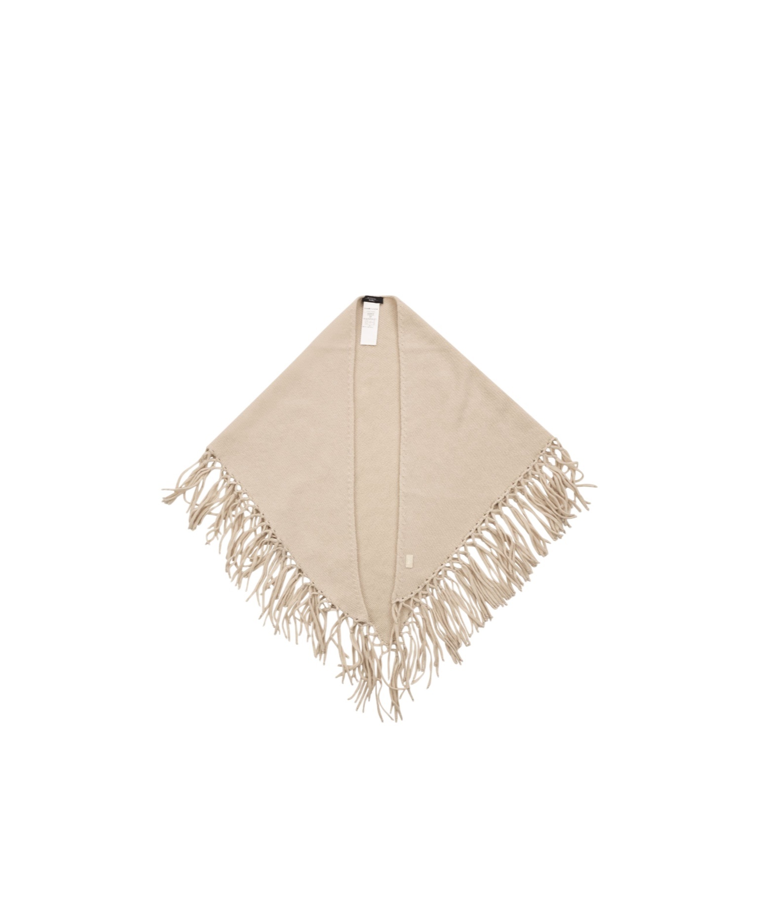 Weekend Max Mara Tornado Fringed Triangle Shawl In Brown