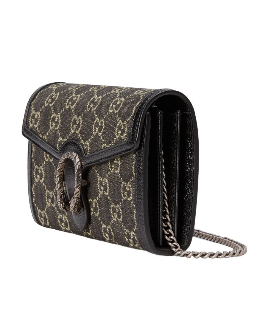 Gucci Dionysus Gg Mini Chain Bag In Black