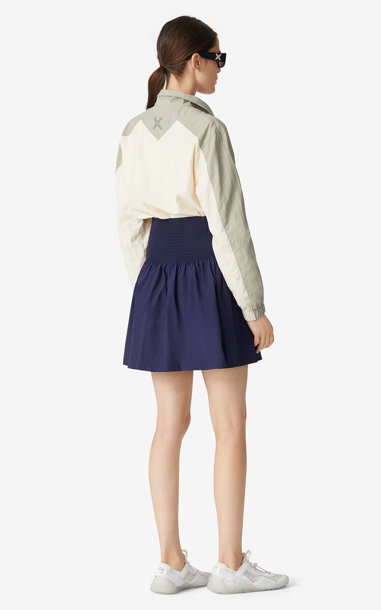 Kenzo High Waist Flared Skirt In Black