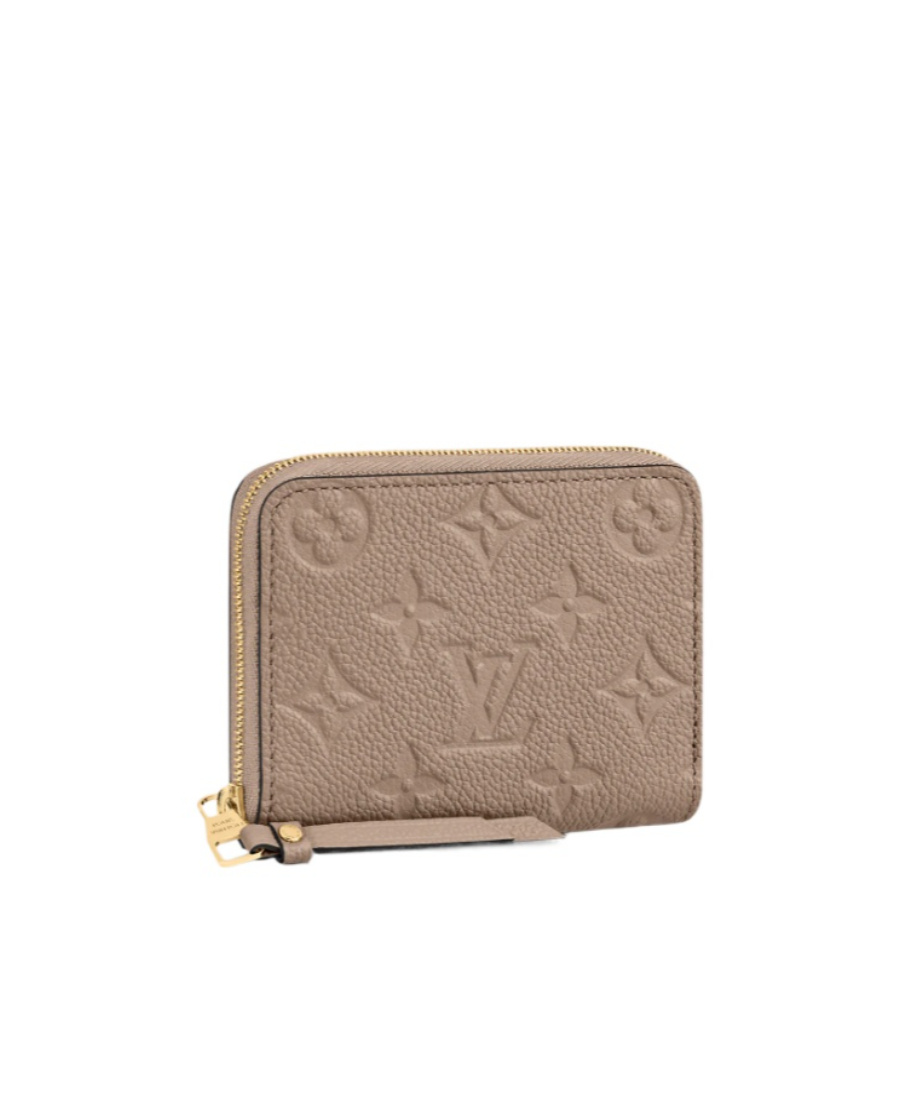 Pre-owned Louis Vuitton Zipper Change Wallet In Nude