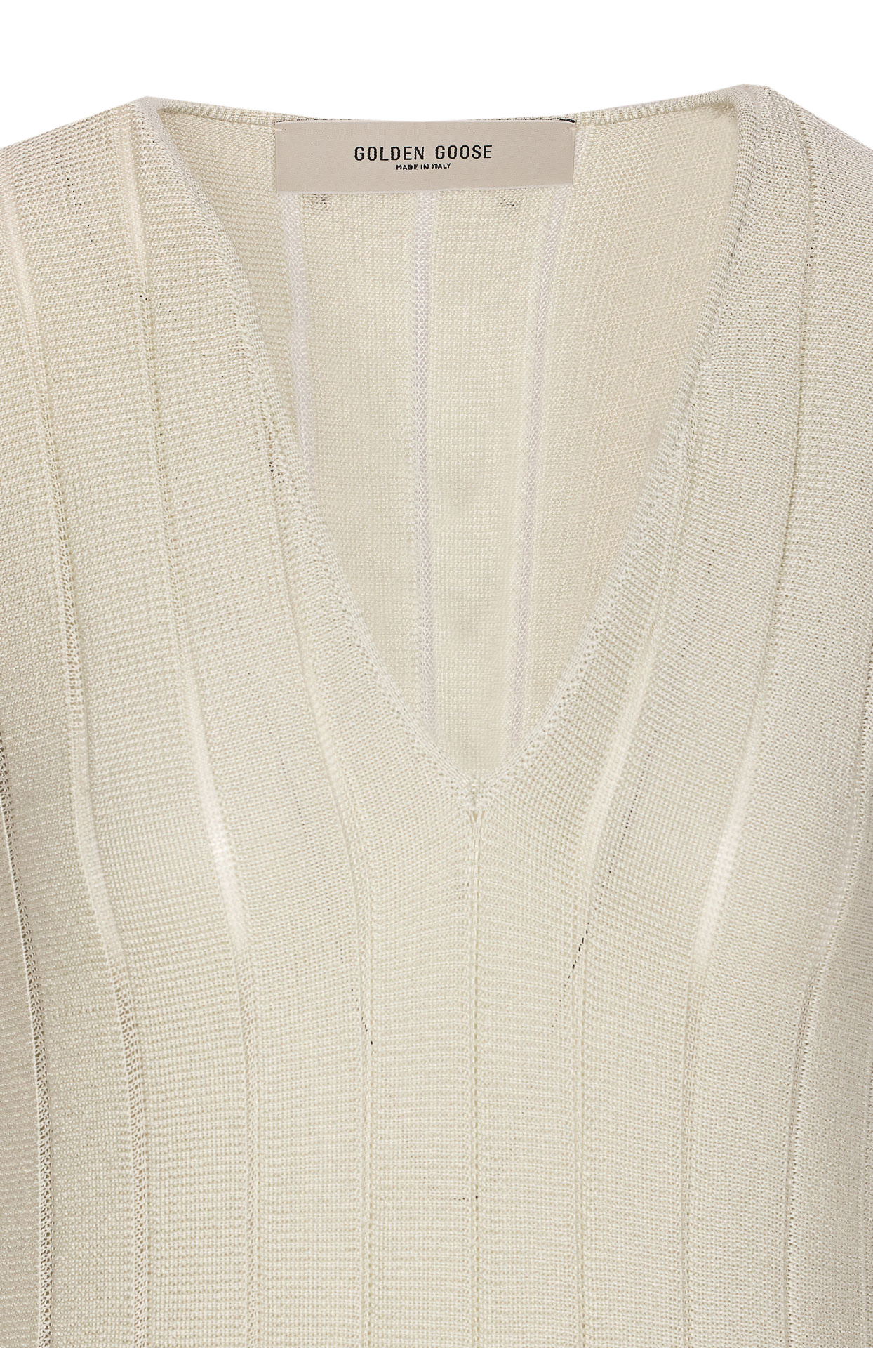 Golden Goose Womens Baby Blue Dress With Vertical Striped Pattern In Nude