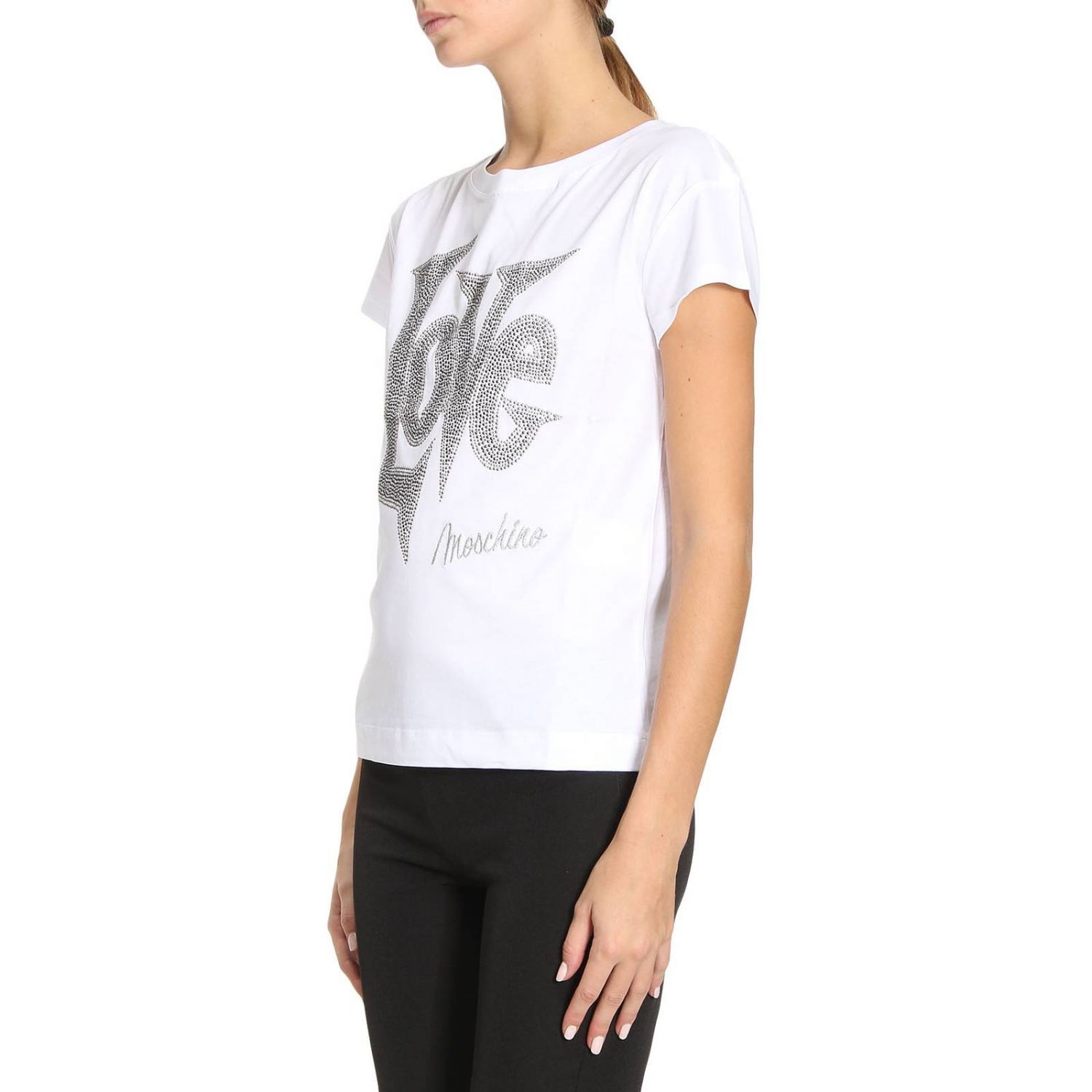 MOSCHINO ROUND-NECKED LOGO T-SHIRT