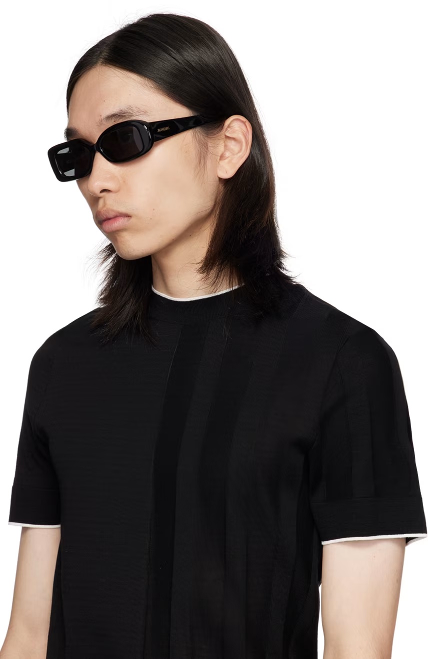 Jacquemus La Casa 'les Lunettes Rond Carré' Sunglasses In Gray