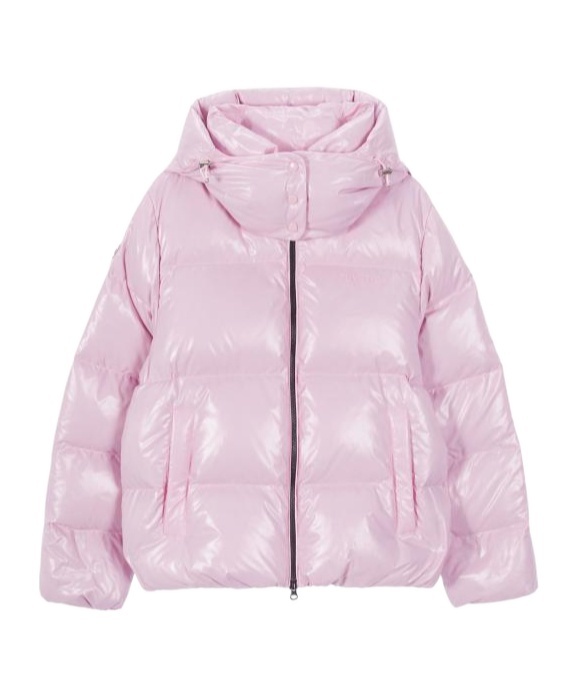 Duvetica Long-sleeved Down Jacket In Purple