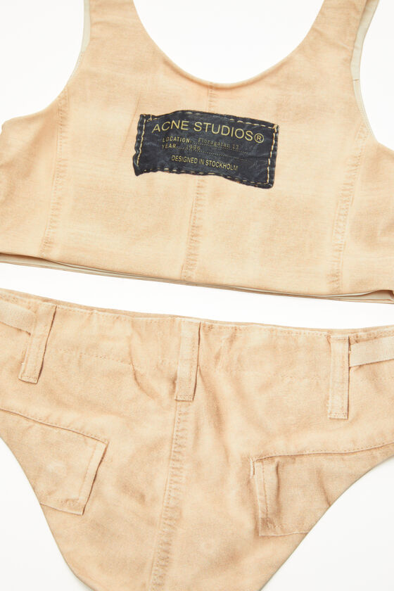 Acne Studios Trompe L'oeil-print Bikini In Nude