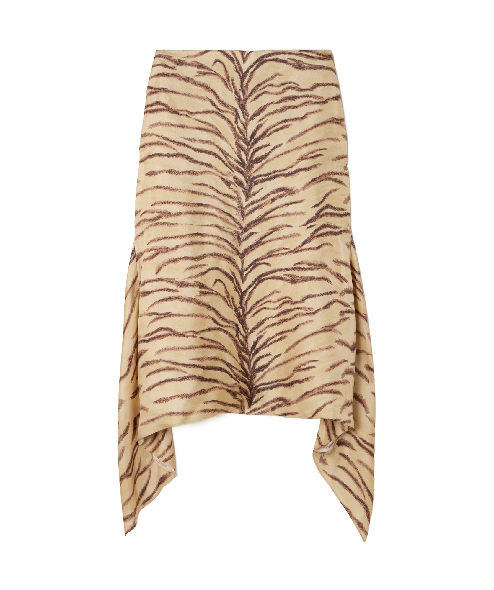 Stella Mccartney Asymmetrical Ruffled Skirt In Nude